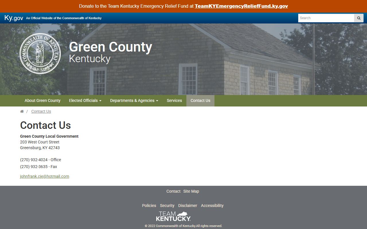 Green County Circuit Court Clerk county contact source
