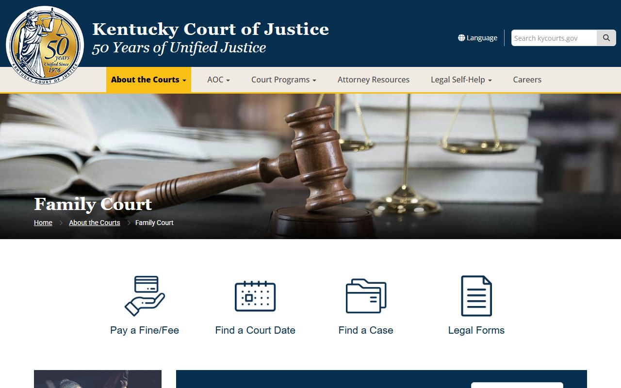 Green County court records Kentucky Family Court jurisdiction page