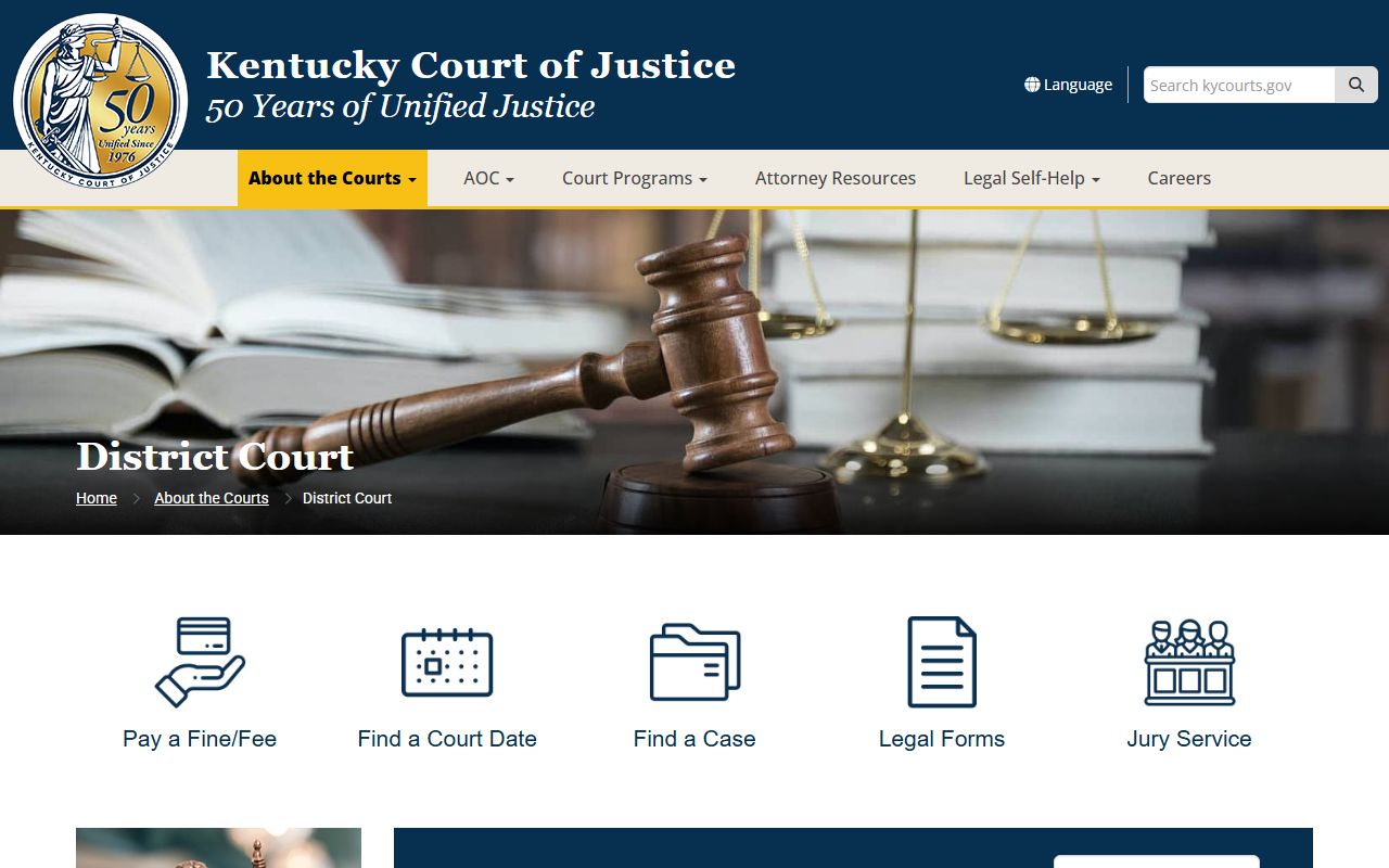 Green County court records Kentucky District Court jurisdiction page