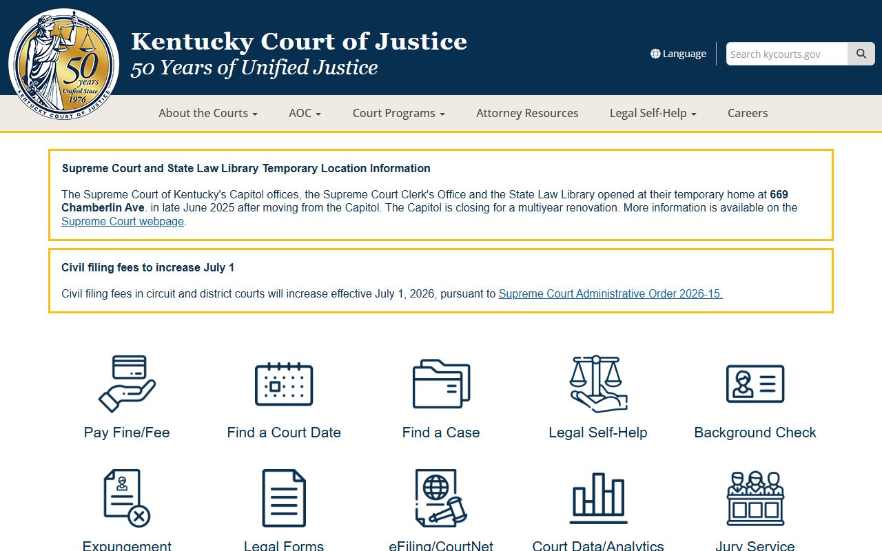 Green County court records Kentucky Court of Justice homepage