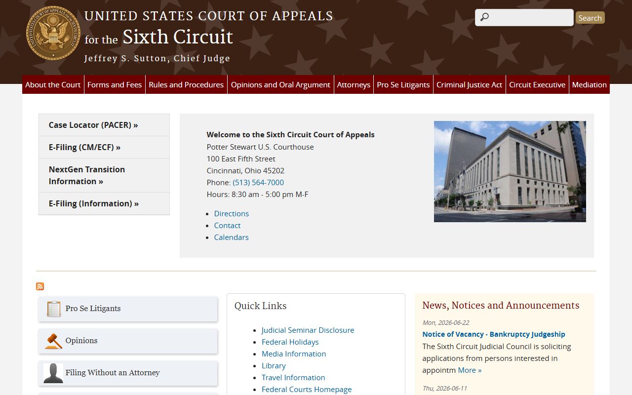 Green County divorce records Sixth Circuit federal appellate source