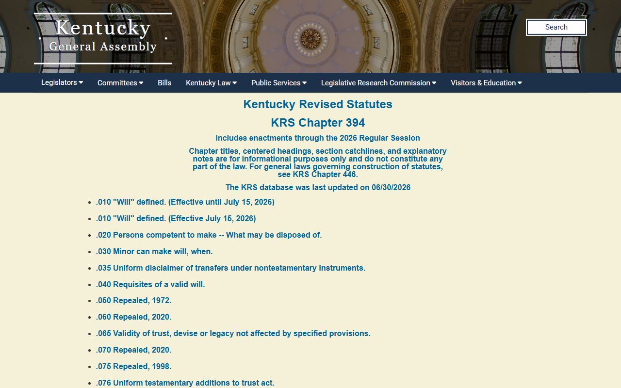 Green County probate records Kentucky wills statutes