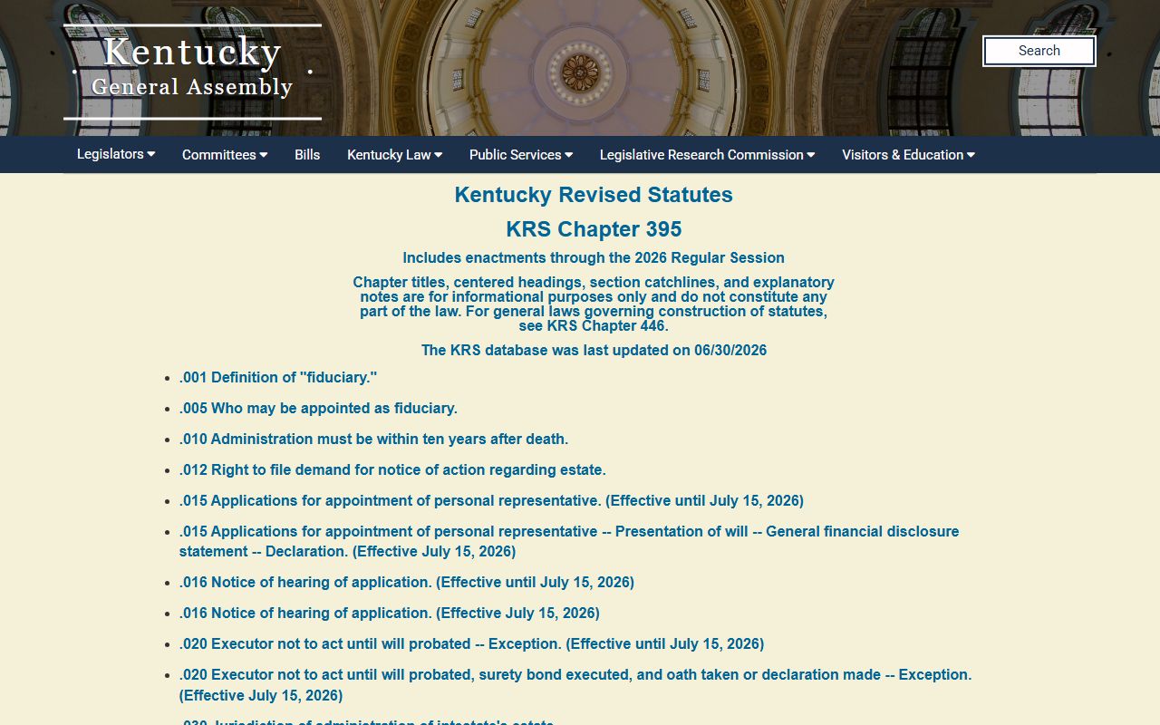 Green County probate records fiduciary estate administration statutes